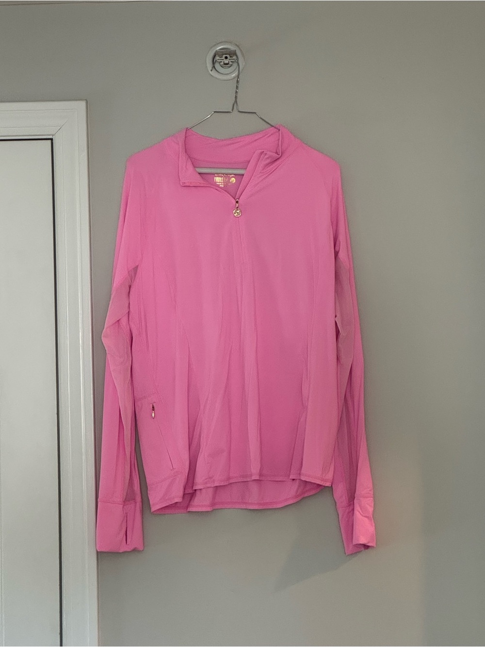 Lilly Pulitzer Pink Quarter-Zip Performance Pullover